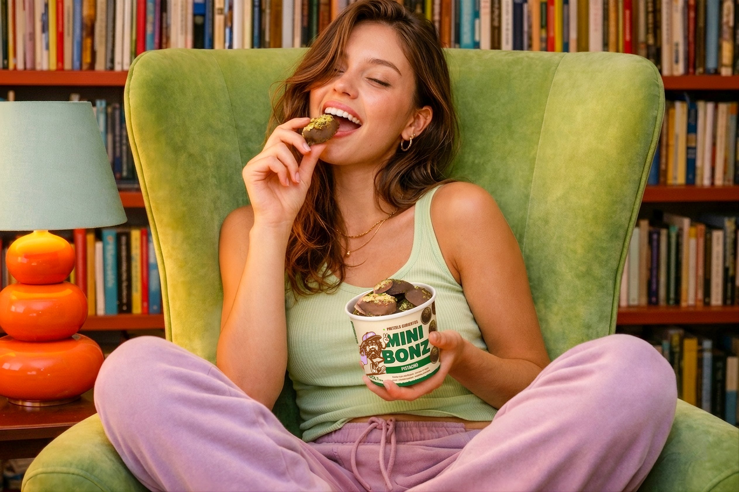 Mini bonz pretzels cubiertos con chocolate 